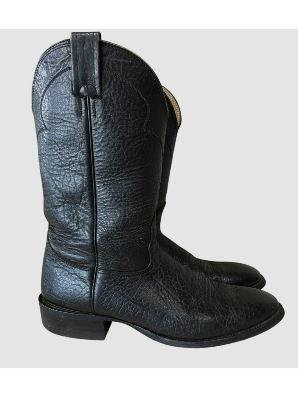 Vintage Nocona Boots Men’s 10.5 Black Leather Cowboy Western Boots Made in USA